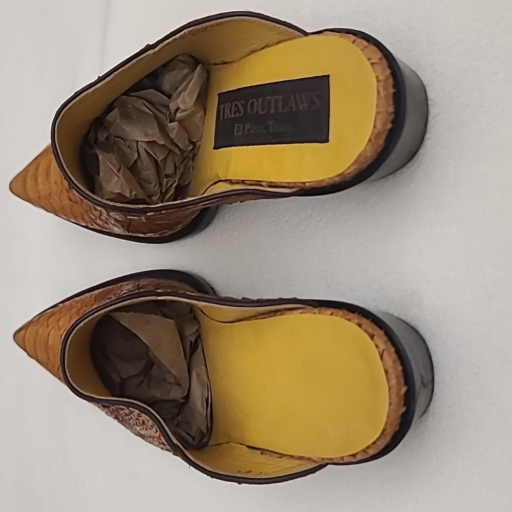 Tres Outlaw Custom Python Western Mules Size 8 - image 8